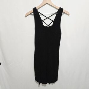 Zara Black Crisscross Back Mini Dress